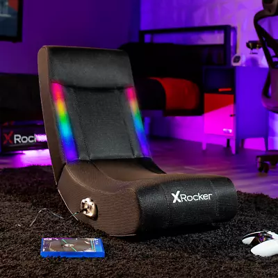 Solo RGB Floor Gaming Chair With Audio For PlayStation Xbox PC - Rocker Style • $89.99