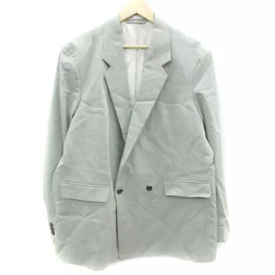 Zara Tailored Jacket Mid Length Double Button Fully Lined Large Size 54 Mint Gre • $86.44