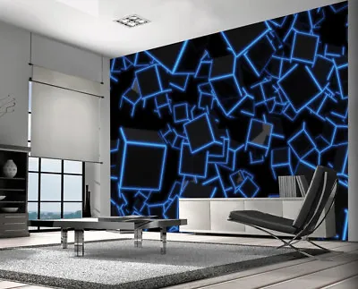 3D Cubes Colourful Wallpaper Photo Wall Mural Home Living Room Home Decoration • £69.99