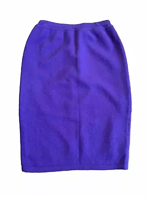 United Colors Of Benetton Purple Wool Pencil Skirt Womens Italy Size 44 US Small • £21.85