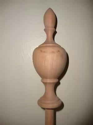 Wood Finial Unfinished For Clock Bed Or Furniture  Finial  #84 • $14.95