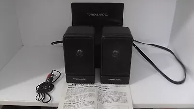 Vintage Realistic Desktop Speakers Minimus -0.9 Amplified Speaker System • $55