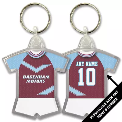 £3.99 • Buy West Ham 1993 Retro Home Shirt Personalised Key Ring Keyring Add Any Name & No.
