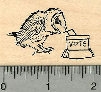 Voting Owl Rubber Stamp Election Series H36904 WM • $18