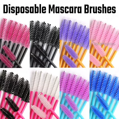 Disposable Mascara Wands Eyelash Brushes Brow Lash Extension Spoolie Applicator • £3.25