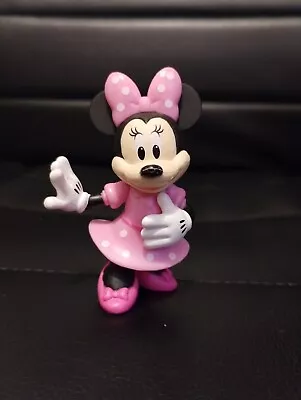 Walt Disney Minnie Mouse PVC Figure Figurine Cake Topper 3” Inch Pink Dress • $4.50