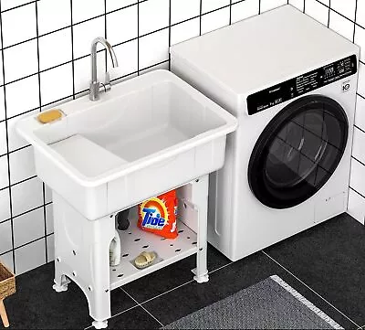 Utility Sink Laundry Tub With Faucet & Basement For Laundry Room Garage Or Shop • $113.05