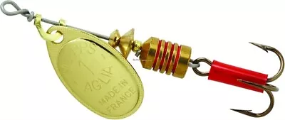Mepps B1 G Aglia In-Line Spinner 1/8 Oz Plain Treble Hook Gold Blade • $7.46