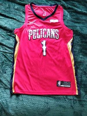 Men's Nike Zion Williamson Red New Orleans Pelicans Swingman Jersey Size 50 • $35