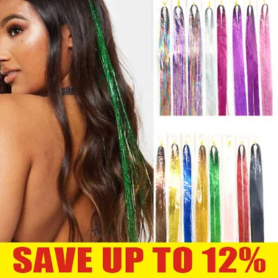 Women Hair Extension Tinsel Glitter Bling Twinkle Shiny Party Hair Styling Tool • £2.23