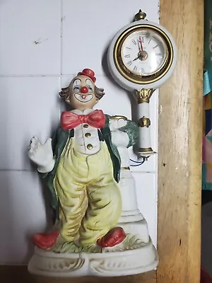 Melody In Motion Clown Clock Works But Clock Needs To Be Glued Back On • $26.99