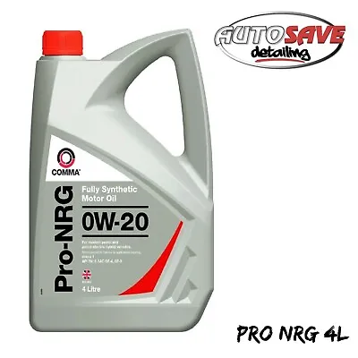 £42 • Buy Comma - Pro-NRG Motor Oil Car Engine Performance 0W-20 Fully Synthetic FS - 4L