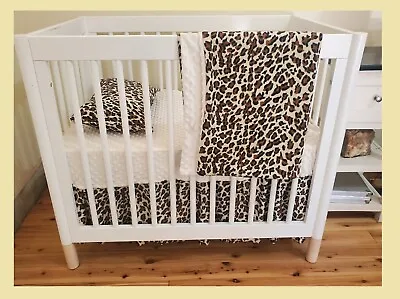 Leopard Print Baby Bedding Safari Style Leopard Crib Bedding Set Animal Print • $82