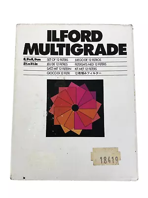 Ilford Multigrade Set Of 12 Filters 8.9cm X 8.9cm From 00 To 5 In Box • £30