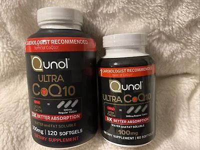 Qunol Ultra CoQ10 Supplement 100mg 160 Softgels Lot 2 • $31.99