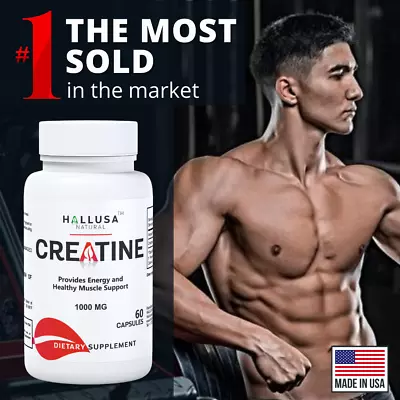 CREATINE Monohydrate - Muscle Building - Enhanced Strength & Performance -60 Cap • $15.45