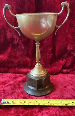 1939 Vintage Silver Plate Gold Trophy Trophies Loving Cup Trophy • $24.89