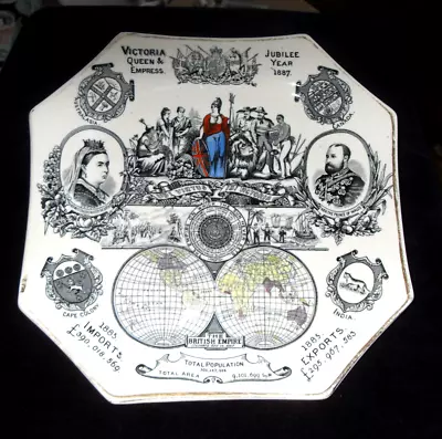 Queen Victoria  1887 Golden Jubilee Commemorative Plate With Prince Albert • $54.96