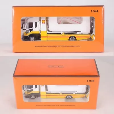 GCD 1/64 Mitsubishi Fuso Fighter 2017 Double Deck Tow Trucks-- Shell  Model Car • $62.88