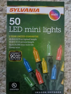 50 LED Mini Lights Multi-Color 12.25 Ft (3.73 M) Lighted Length - BRAND NEW! • $6.95