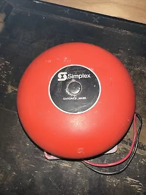 Vintage Simplex (Fire Alarm Bell )Type 4080-5 Electric Wired .11amps 24-28 Volts • $29.70