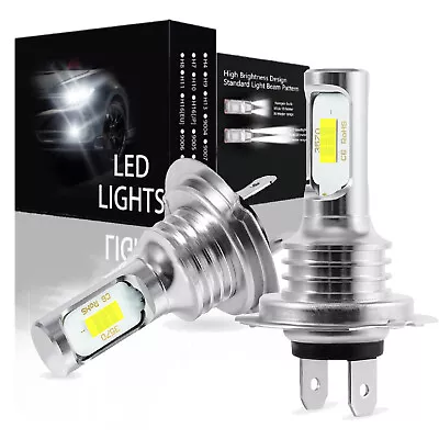 2x H7 LED Headlight Bulb Kit High Low Beam 120W 30000LM Super Bright 6500K White • $19.99