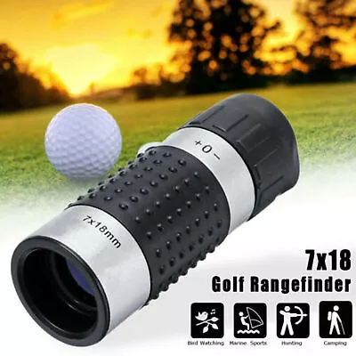 7x18 Golf Monocular Rangefinder Distance Meter Finder Binocular Pocket Scope • $13.99