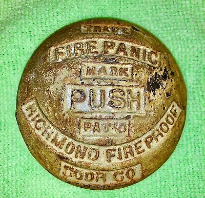 Richmond Fireproof Door Co. Vintage Fire Door Push Release Button • $149