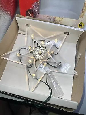 Vintage Star Christmas Tree Top Topper 11 Light  New • $16.99