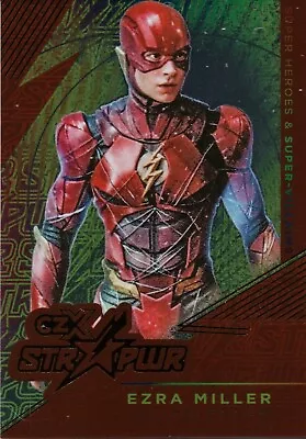 CZX DC Super Heroes & Villains Ezra Miller CZ STR PWR Red Card S07 • $18.55