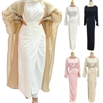 £29.51 • Buy Women Maxi Long Dress Muslim Abaya Dubai Kaftan Islamic Jilbab Ramadan Robe Gown