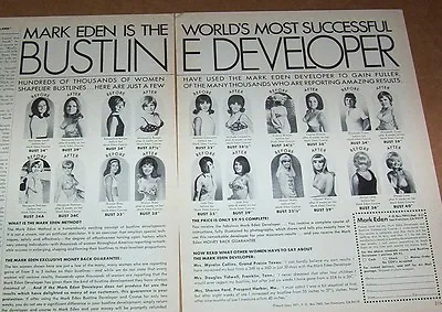 1972 Print Ad Page -Mark Eden Bust Developer JUDY DAY Sexy Girls Bustline ADVERT • $6.99