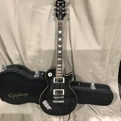 Epiphone Les Paul 1960 Tribute Plus Flame Midnight Ebony With Hard Case Guitar • $577.44