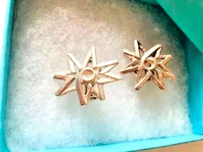 Tiffany & Co. Picasso Large Sun Star Sterling Silver Pierced Clip On Earrings • $449.99