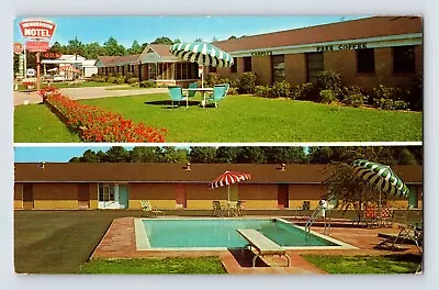 Postcard Texas Marshall TX Henderson Motel Gulf Oil 1960s Unposted Chrome • $12