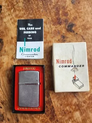 Vintage Nimrod Commander Vintage Lighter WITH BOX AND INSTRUCTIONS • $32.50