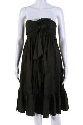 $69.99 • Buy Diane Von Furstenberg Womens Sweetheart Neck A Line Dress Green Size 10