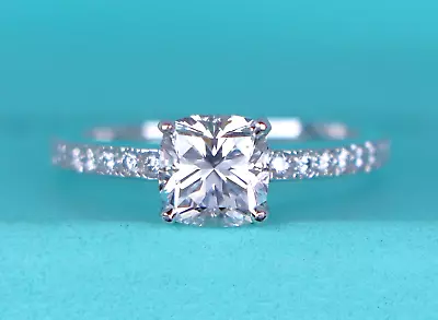 $25400 Tiffany & Co Novo 1.17ct Cushion E VS1 Diamond Platinum Engagement Ring • $13750