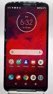 Motorola Moto Z3 XT1929-17 64GB Black Verizon Unlocked Smartphone Burn 5257 • $40.78