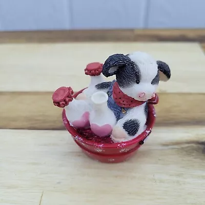 Mary’s Moo Moos “I Pour Out My Love For Moo” Baby Cow 2  Farmhouse Figurine • $8.05