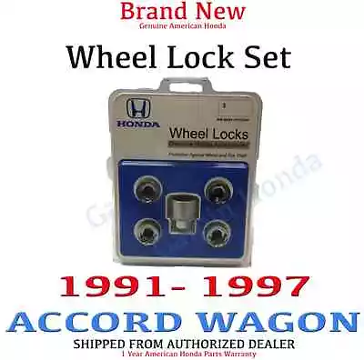 1991- 1997 Honda ACCORD WAGON New Genuine Wheel Lock Set[08181-SF1C0AH] • $47.53