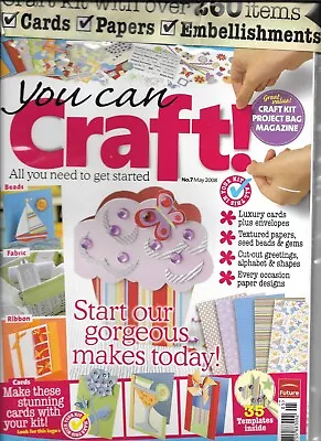 £7.99 • Buy YOU CAN CRAFT! Issue 7 May 2008 Craft Kit, Magazine & Project Bag