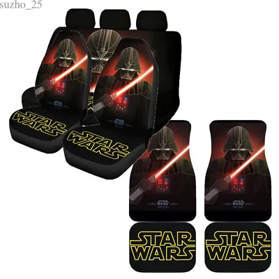 $143.44 • Buy Darth Vader Star Wars Car Floor Mats Car Seat Covers 5 Seater Pickup Protectors