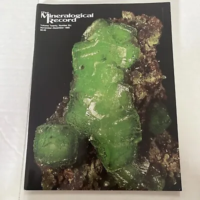 The Mineralogical Record Magazine Vol 20- Number 6- Nov-Dec 1989 • $21.35