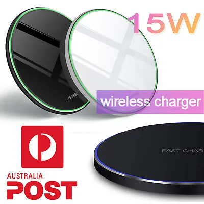 $11.49 • Buy Qi Wireless Charger Charging Pad For IPhone14 13 12 11 Pro Max Plus X XR XS 8