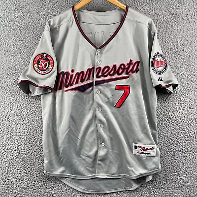 Minnesota Twins Joe Mauer Majestic Jersey Size 50 Gray Away Sewn On Stitched • $39.99