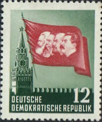 DDR #Mi346 MNH 1953 Flag Marx Engels Lenin Mass-Murderer Stalin Kremlin [139] • $5.88