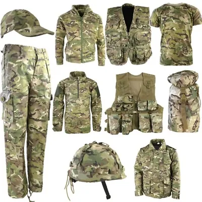 Boys Kids Army Clothing T-Shirt Trousers Vest Helmet Cap Bag BTP MTP Camo Outfit • £5.99