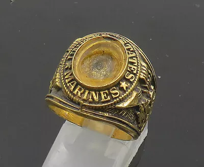 925 Sterling Silver - Vintage United States Marines Band Ring Sz 8 - RG20835 • $75.70