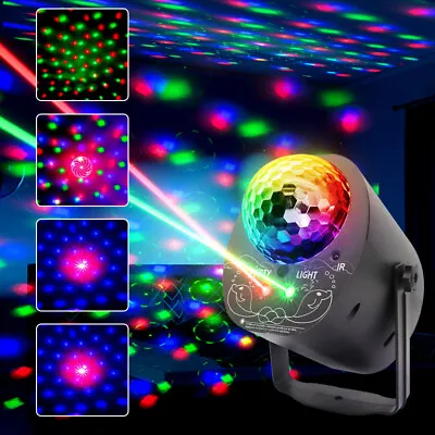 Laser Projector Stage Lighting Patterns RGB Club Party KTV Disco USB LED Light • £10.19